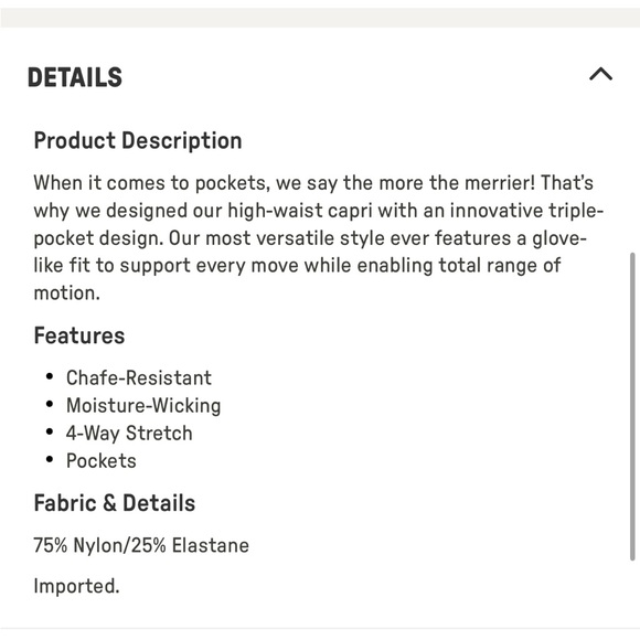 Fabletics capris Size XS - Picture 4 of 4